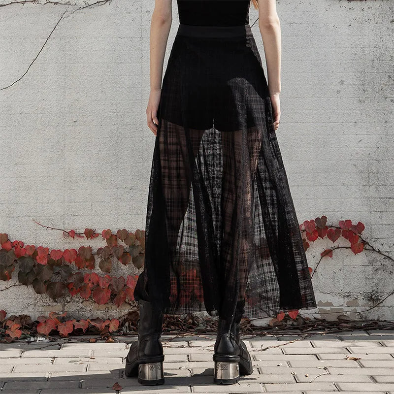 Dames Mid-length A-lijn Riemrok met Gevoelige Taille