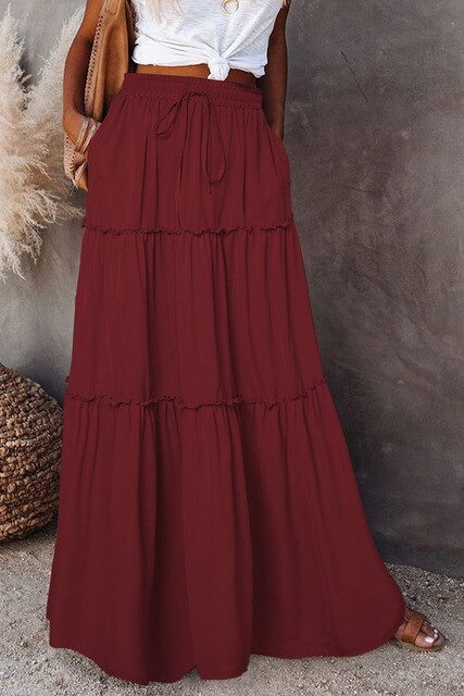 Boheemse Rok met Elastische Taille - Comfort en Stijl in Één