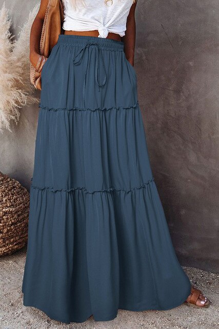 Boheemse Rok met Elastische Taille - Comfort en Stijl in Één