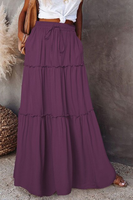 Boheemse Rok met Elastische Taille - Comfort en Stijl in Één