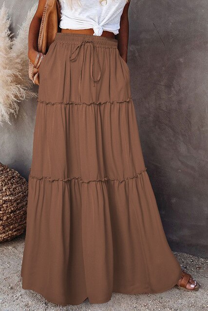 Boheemse Rok met Elastische Taille - Comfort en Stijl in Één