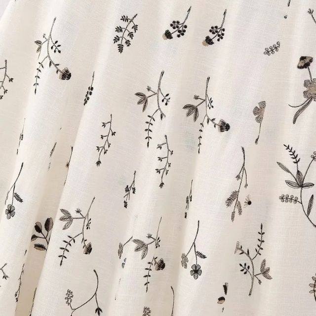 Stijlvolle A-lijn Midi Rok met Botanische Print - Perfect voor Elke Gelegenheid