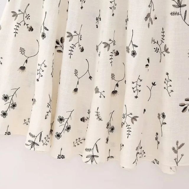 Stijlvolle A-lijn Midi Rok met Botanische Print - Perfect voor Elke Gelegenheid