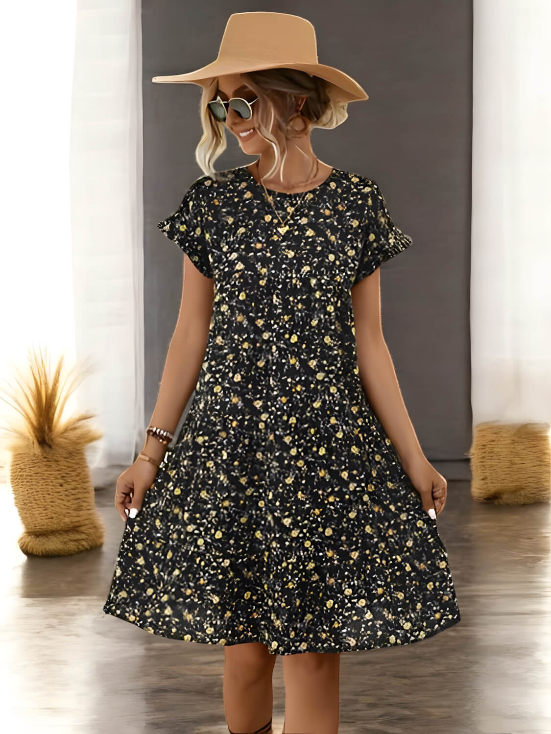 Olivia - Bloeiende bloemen zomerjurk