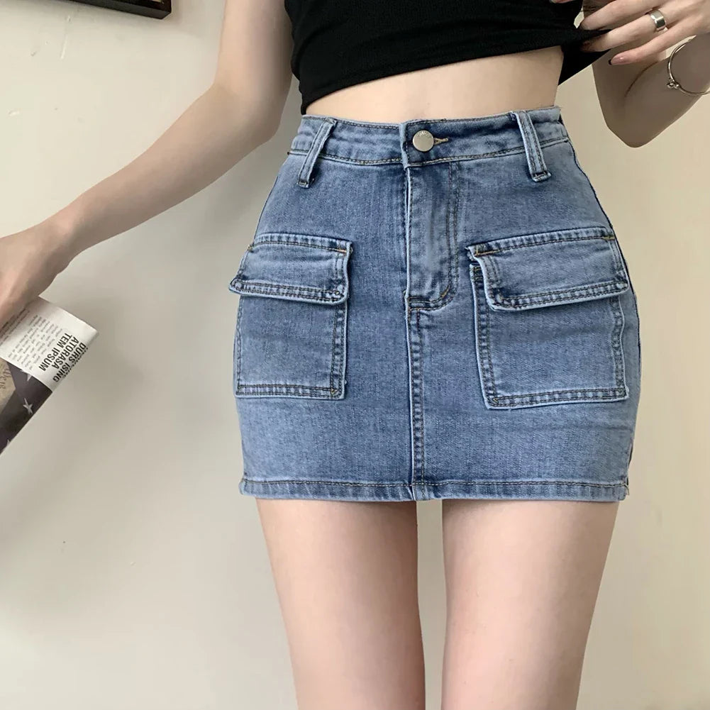 Anti-Glare Cargo Mini Rok voor Stijlvolle Uitsap