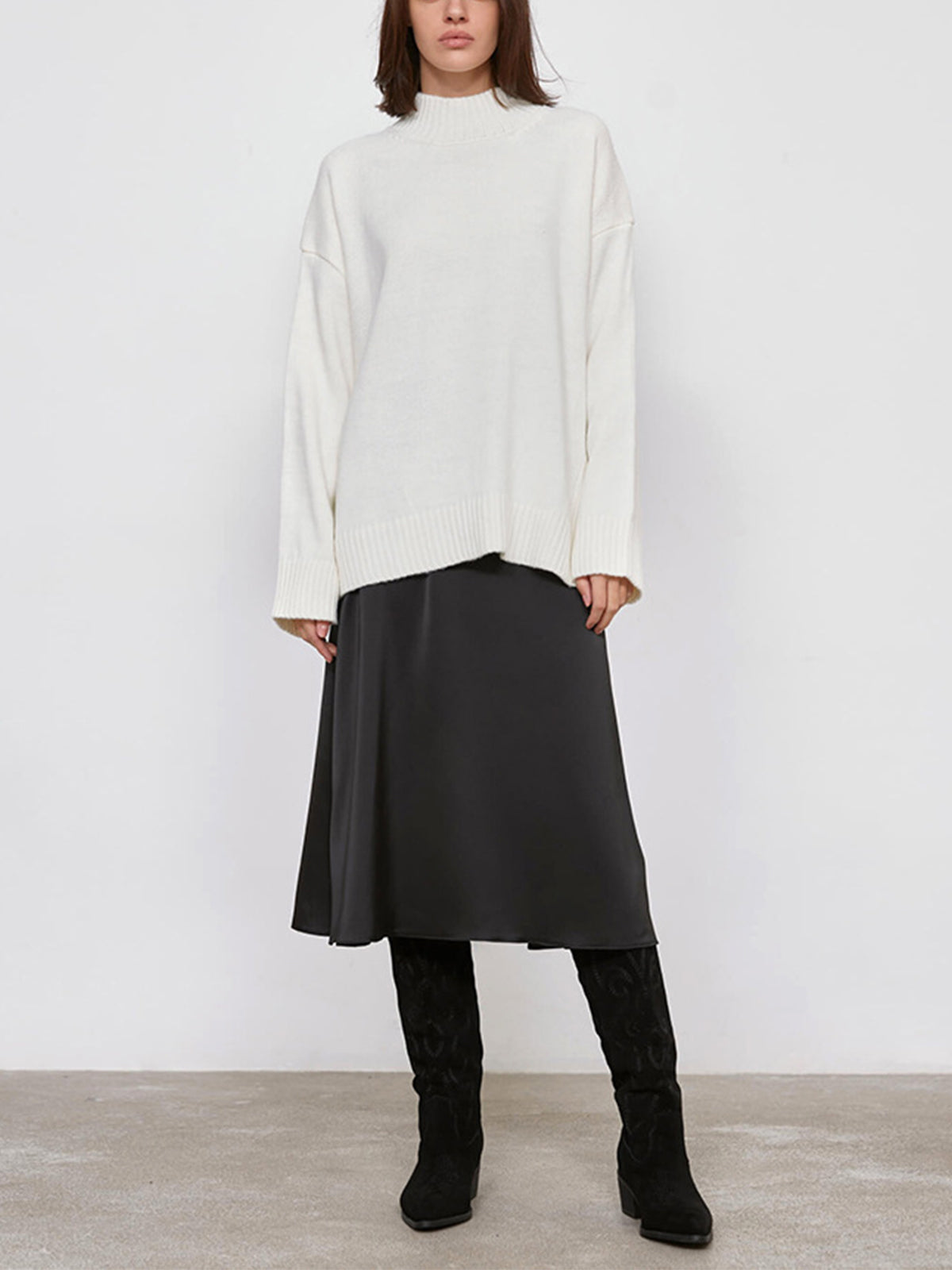 Zijknopen Elegante Split Midi Rok voor Elke Gelegenheid