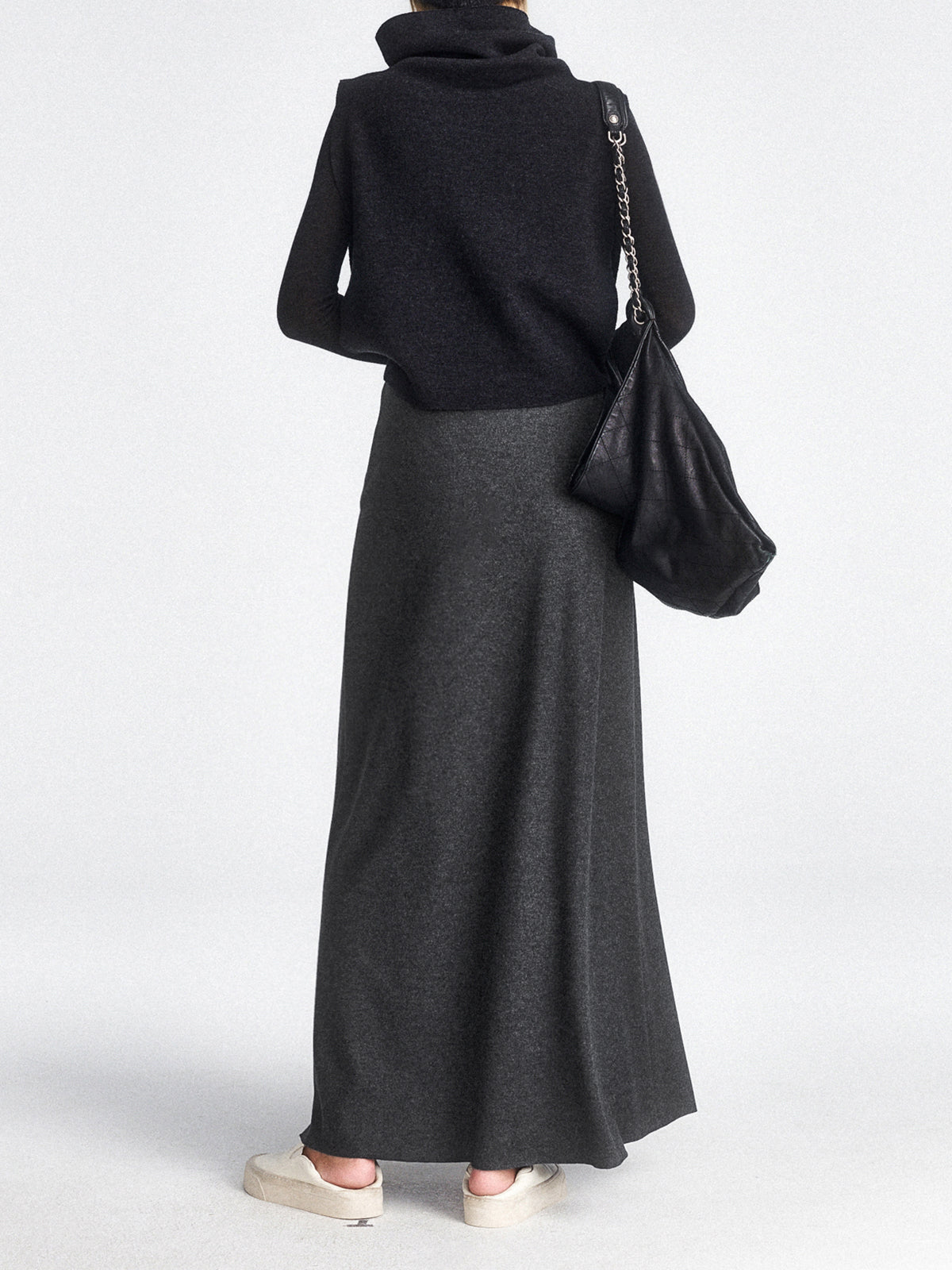 Hoog Taille Elegant Vloeiende Maxi Rok voor Dames