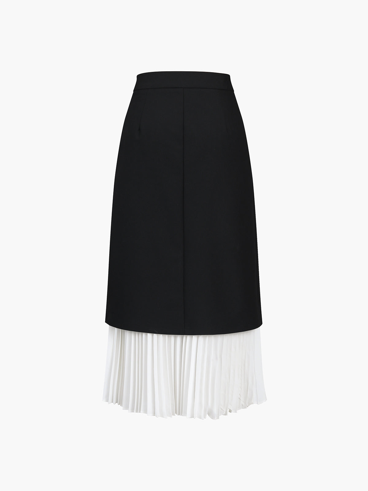 Tweekleurige Elegante Plissé Lange Rok voor Vrouwen