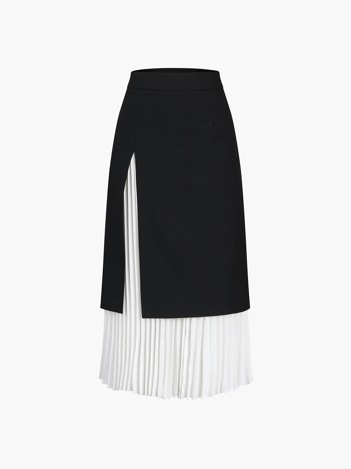 Tweekleurige Elegante Plissé Lange Rok voor Vrouwen
