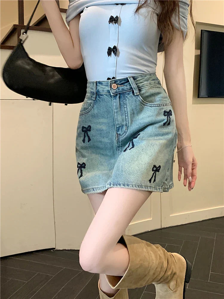 Gesteven Strik Koreaanse Stijl Mini Rok voor Dames