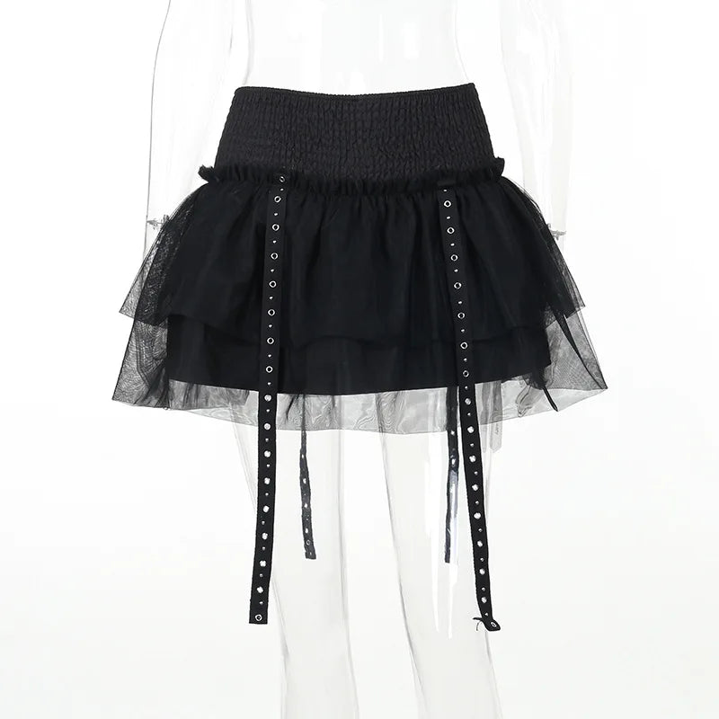 Puffy Tutu Rok voor Vrouwen met Stijlvolle Gothic Look
