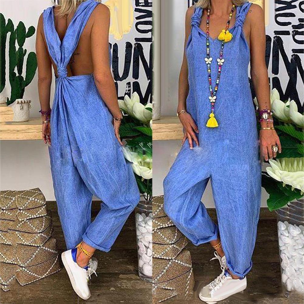 Stijlvolle Rugloze Geknoopte Jumpsuit voor Elke Gelegenheid