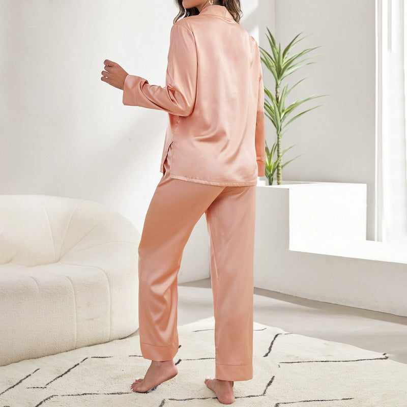 Luxe Satin Zijde Pyjama Set voor Dames 2-delig