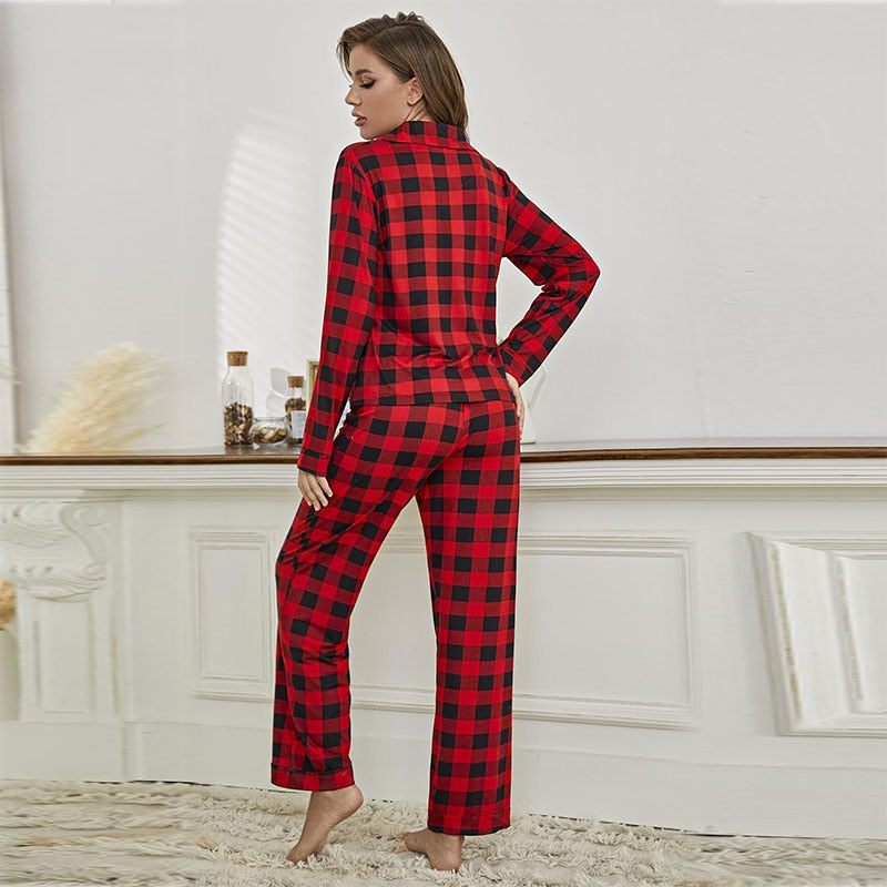 Gestreepte Print Pyjama Set van Twee Stukken, Comfortabel