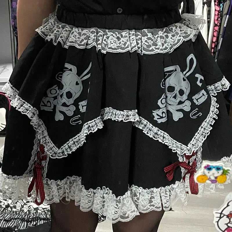 Korte Jurk Cosplay Subcultuur Y2k Spookachtige Gothic Stijl