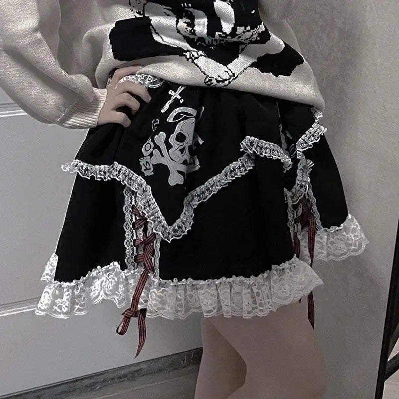 Korte Jurk Cosplay Subcultuur Y2k Spookachtige Gothic Stijl