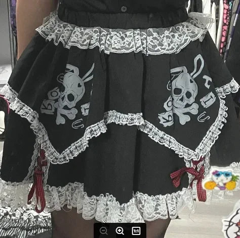 Korte Jurk Cosplay Subcultuur Y2k Spookachtige Gothic Stijl