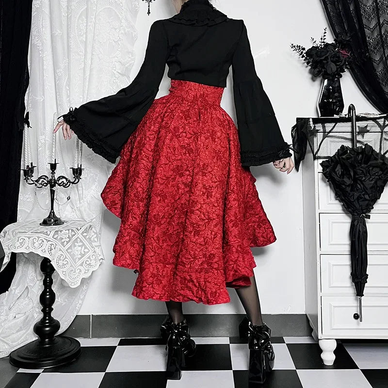 Asymmetrische Maxi Rok met Sexy Korset voor Feesten
