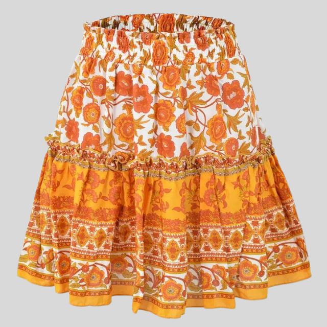 Boheemse Ruffles Bloemenrok - Stijlvol & Comfortabel voor Elke Gelegenheid