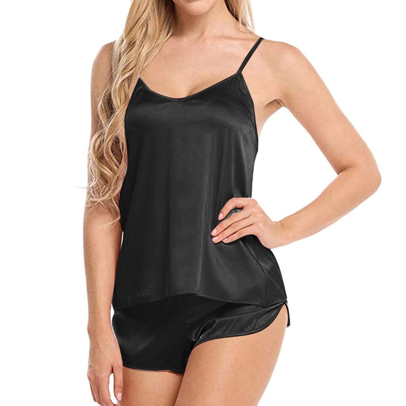 Casual Zijden Satijnen Pyjama Set voor Thuis