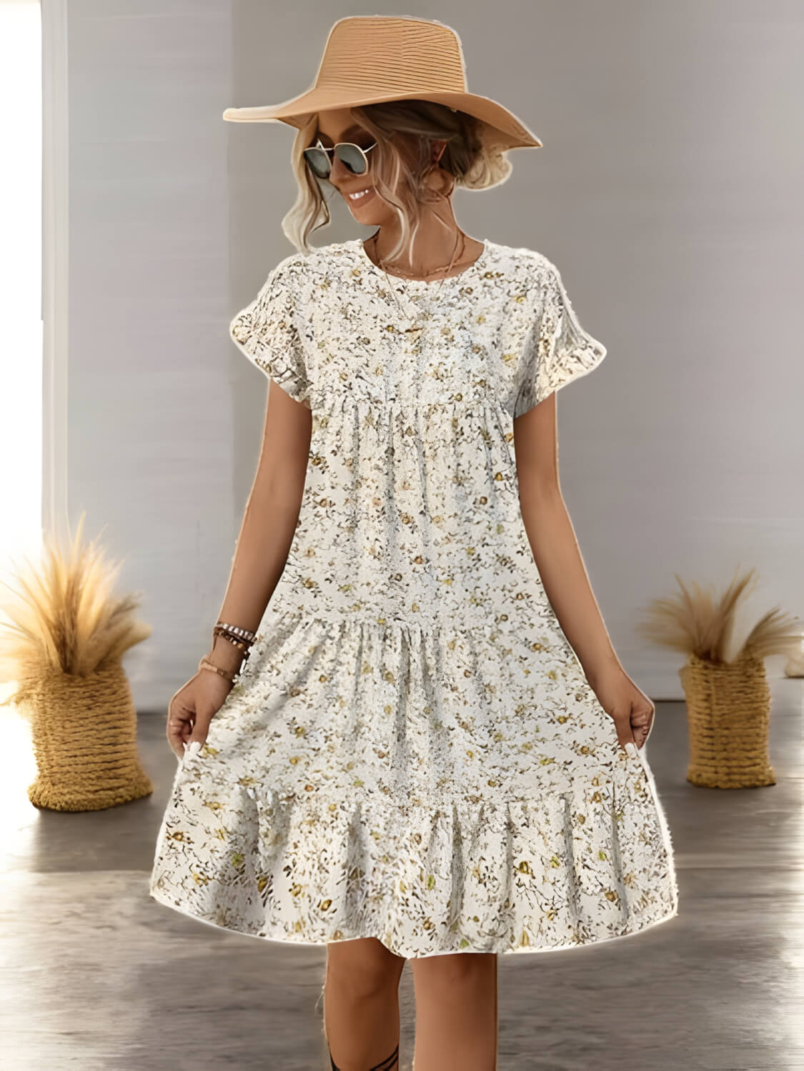 Olivia - Bloeiende bloemen zomerjurk