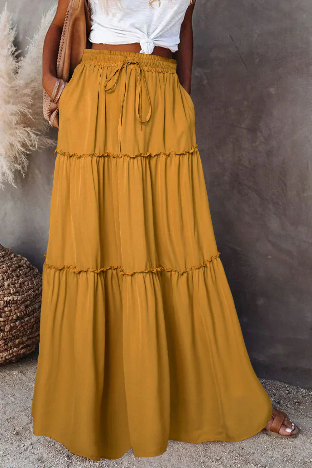 Boheemse Rok met Elastische Taille - Comfort en Stijl in Één