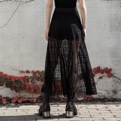 Dames Mid-length A-lijn Riemrok met Gevoelige Taille