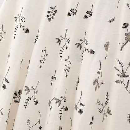 Stijlvolle A-lijn Midi Rok met Botanische Print - Perfect voor Elke Gelegenheid