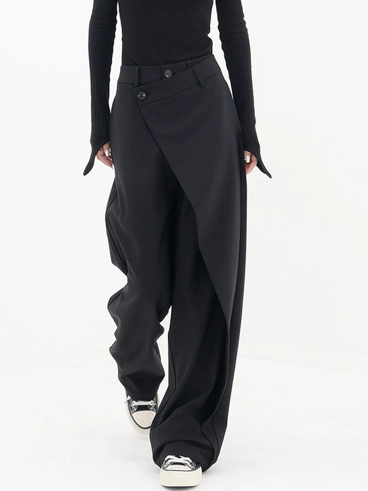 Stijlvolle Asymmetrische Baggy Broek voor Comfort en Trend