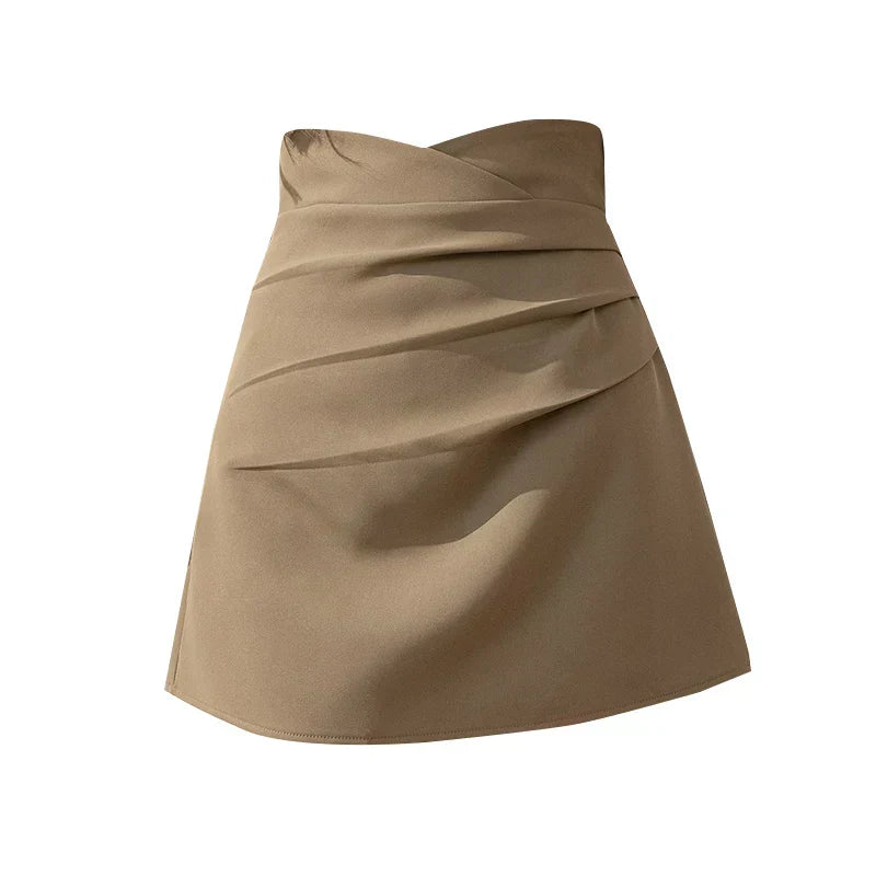 Stijlvolle A-lijn Mini Rok met Hoge Taille voor Elke Gelegenheid