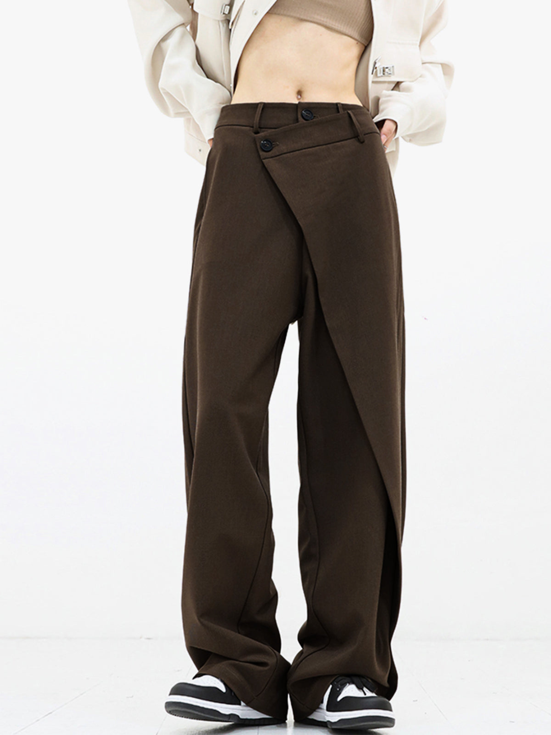 Stijlvolle Asymmetrische Baggy Broek voor Comfort en Trend