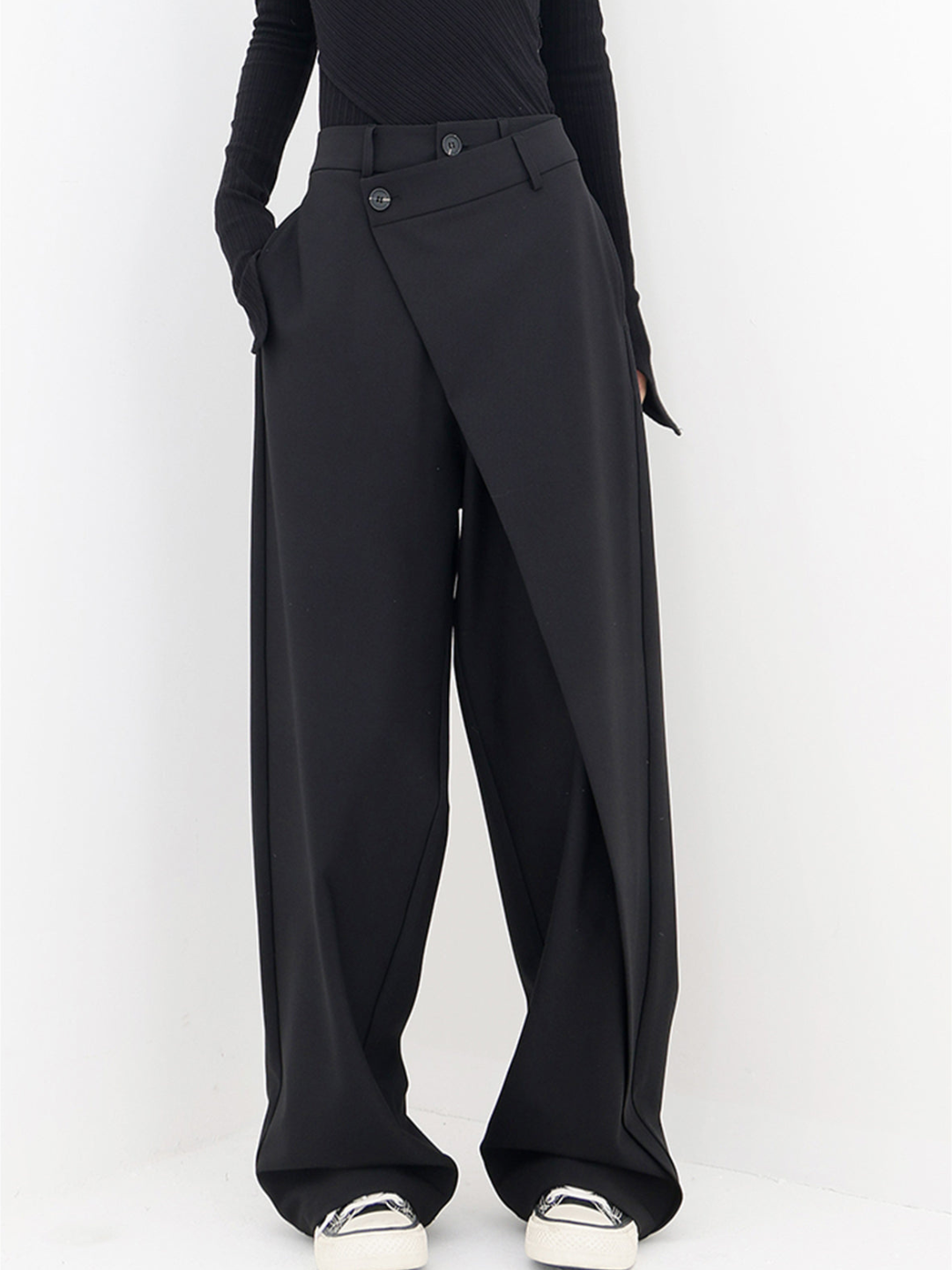 Stijlvolle Asymmetrische Baggy Broek voor Comfort en Trend