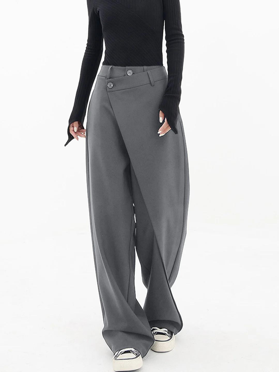Stijlvolle Asymmetrische Baggy Broek voor Comfort en Trend