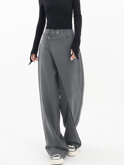 Stijlvolle Asymmetrische Baggy Broek voor Comfort en Trend