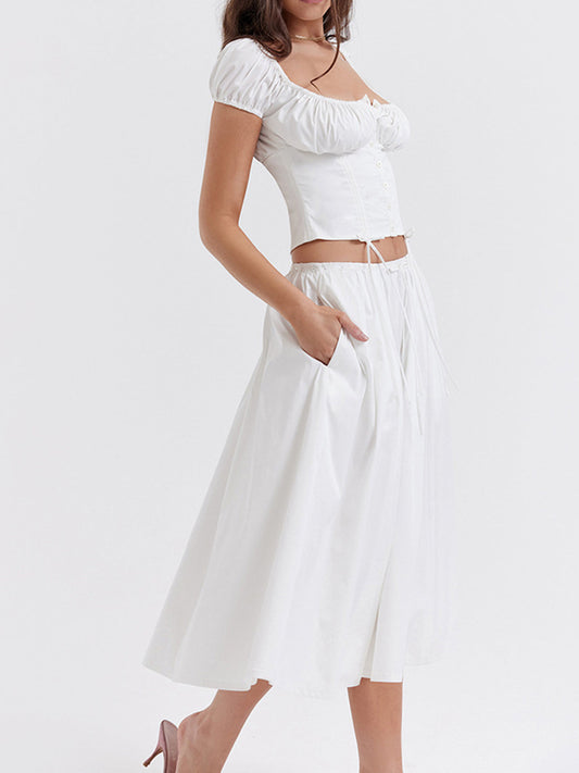 Stijlvolle Cowgirl Aesthetics Maxi Rok met Rits