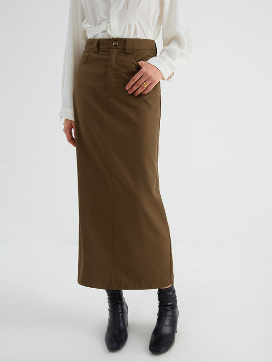 Maples Split Elegante Maxi Rok voor Casual Stijl
