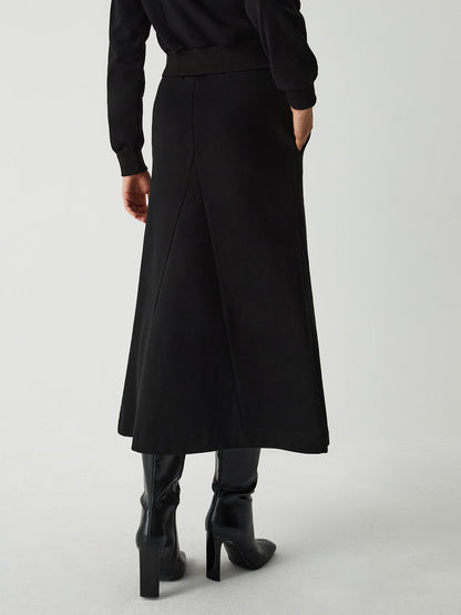 Essentiële Zakjes Stijlvolle Fluïde Midi Rok