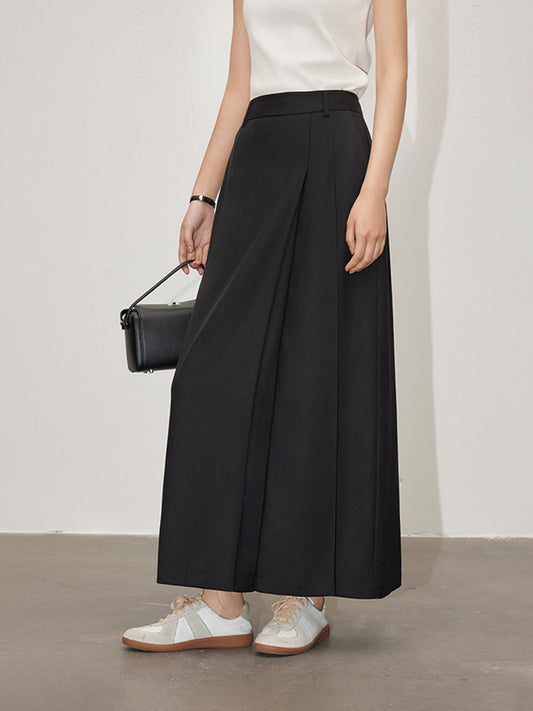 Stijlvolle Midi Rok met Sleuf van Polyester