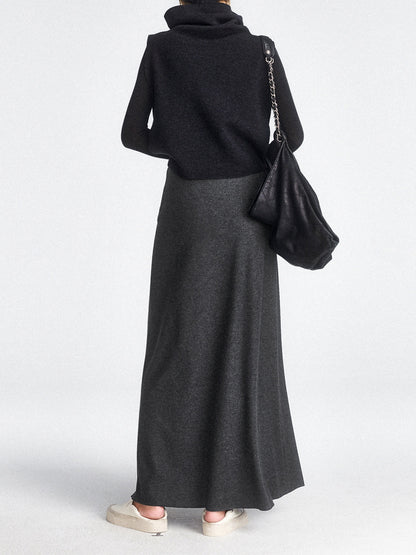 Hoog Taille Elegant Vloeiende Maxi Rok voor Dames