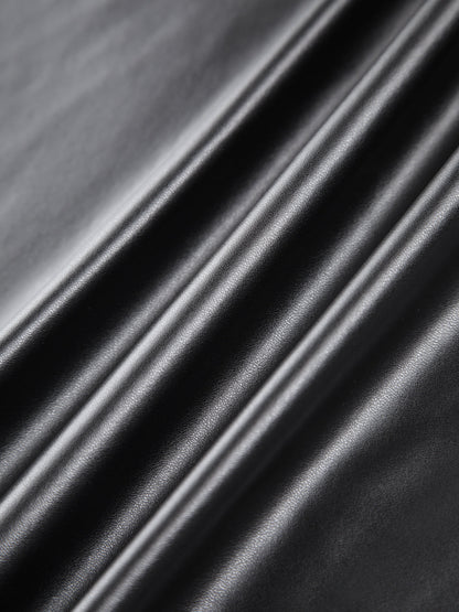 Stijlvolle Faux Leren Midi Rok met Split
