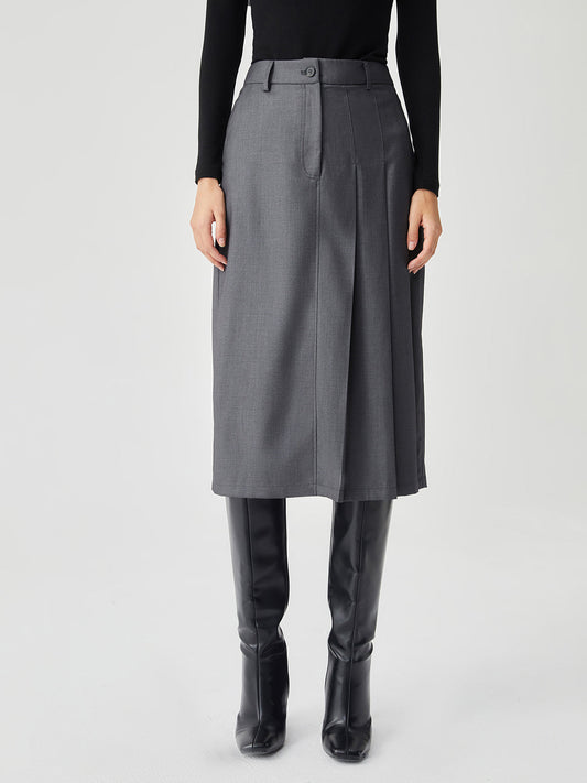 Asymmetrische Plooien Elegante Midi Rok voor Dames