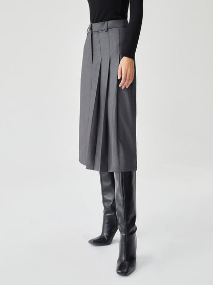 Asymmetrische Plooien Elegante Midi Rok voor Dames