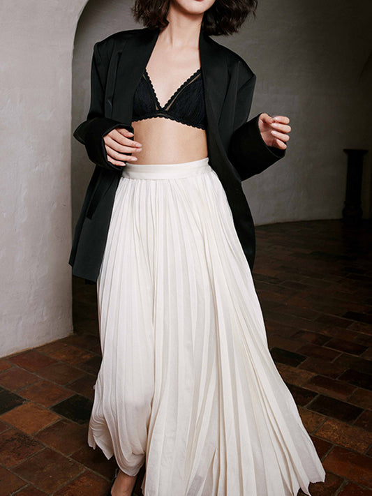 Stijlvolle Maxi Rok met Plissé en Elegante Look