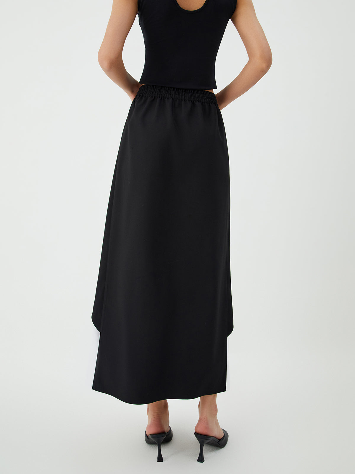Stijlvolle Patchwork Split Maxi Rok voor Elke Gelegenheid