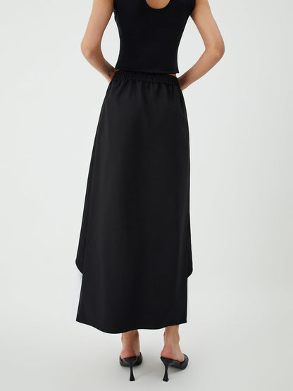 Stijlvolle Patchwork Split Maxi Rok voor Elke Gelegenheid