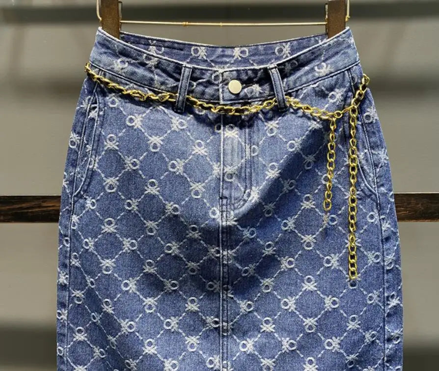 Stijlvolle Blauwe Denim Rok voor Elke Gelegenheid - Perfecte Pasvorm