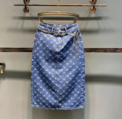 Stijlvolle Blauwe Denim Rok voor Elke Gelegenheid - Perfecte Pasvorm