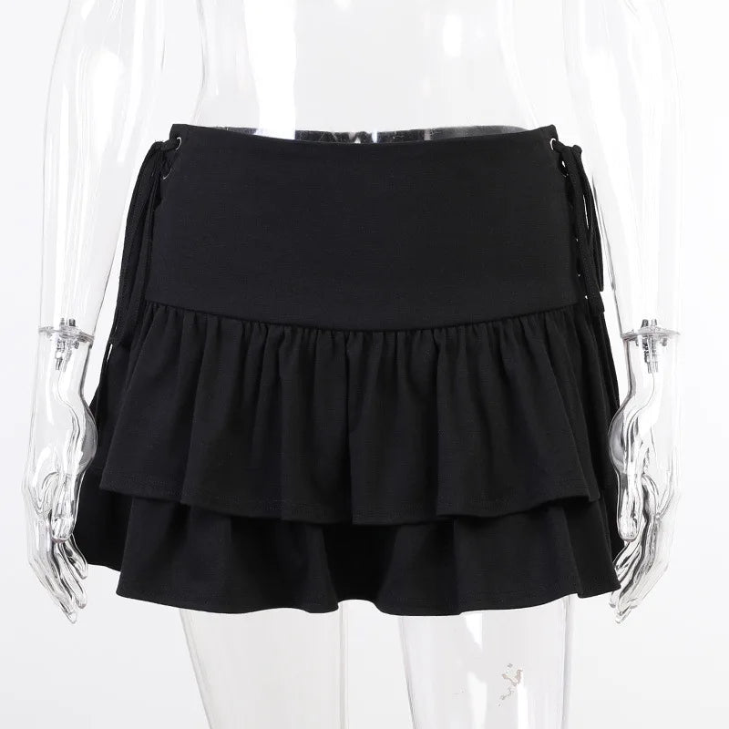 Gothic Schattige Lolita Cake Mini Rok voor Meisjes met Kanten Patroon