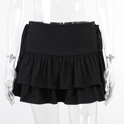 Gothic Schattige Lolita Cake Mini Rok voor Meisjes met Kanten Patroon