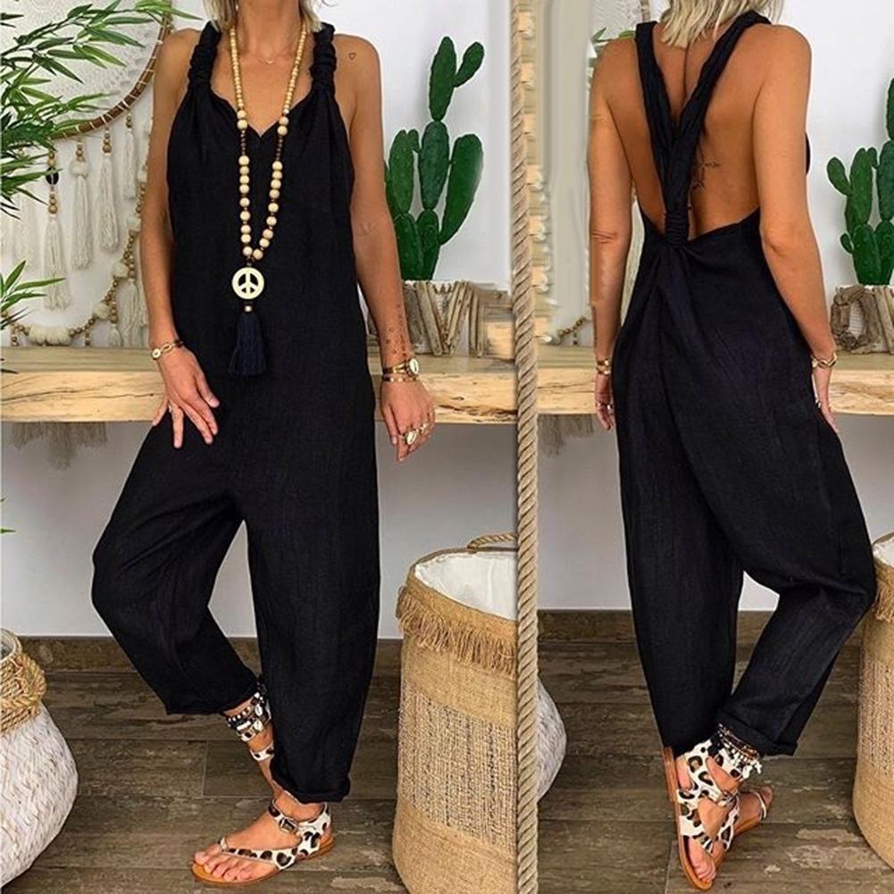 Stijlvolle Rugloze Geknoopte Jumpsuit voor Elke Gelegenheid